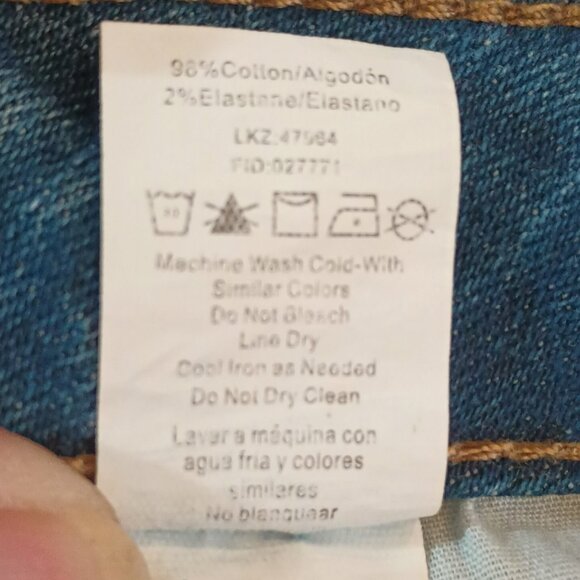 Lascana Studded Split Hem Jeans 4 Silver Rivets along Pockets Straight Leg - Picture 10 of 10